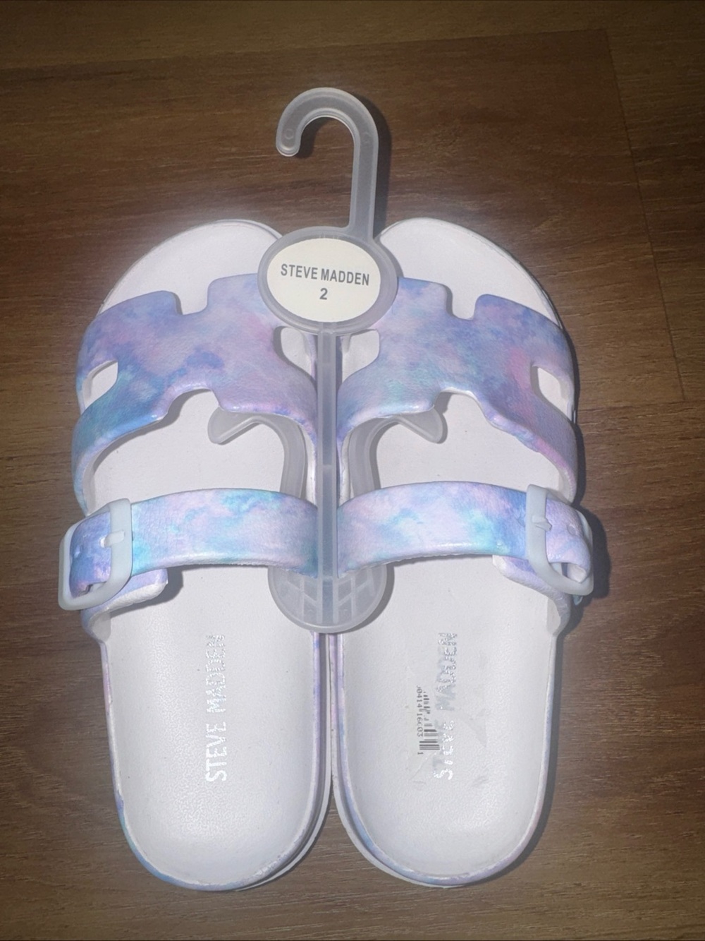 Steve Madden girls tie-dye rubber sandals size 2